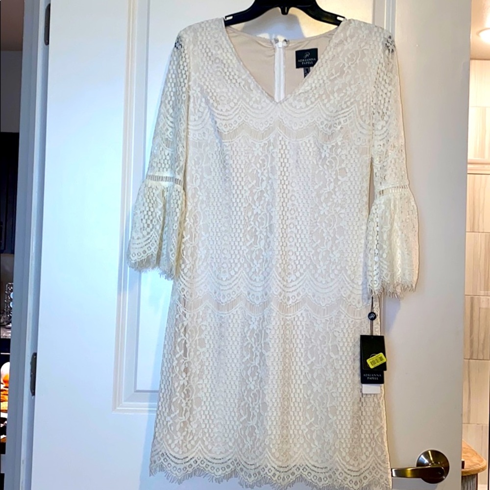 NWPT - Adrianna Papell Mila Scalloped Lace Dress